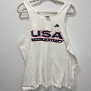 Vintage Nike USA Track And Field Tank Top Gray Tag Size L Athletic 90’s